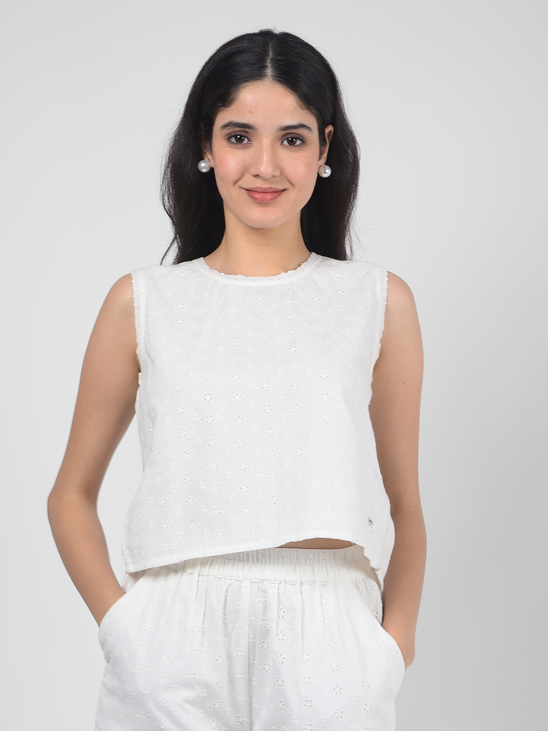 Numero Uno Women Solid White Top